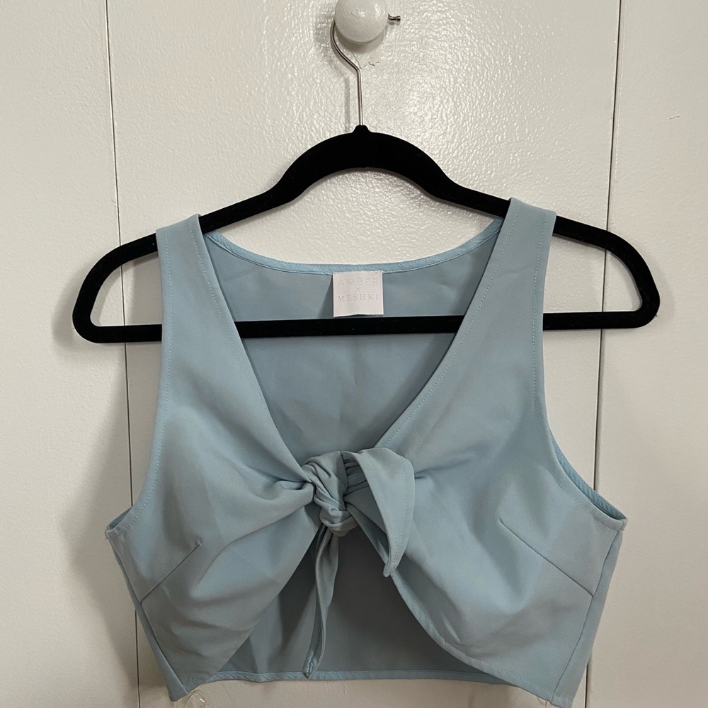 Blue Tie Top - Amber Scholl X Meshki - Size L